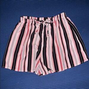 Striped Pink and Black girls’ Shorts